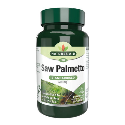 Natures Aid Saw Palmetto 500mg 90 Tablets