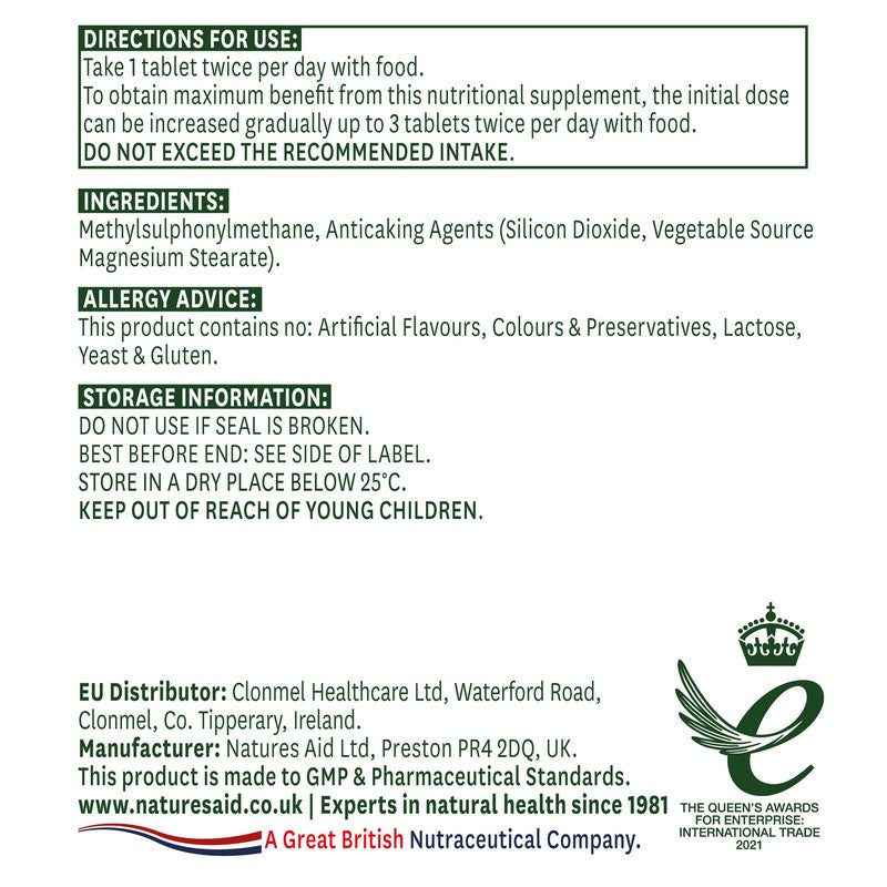 Natures Aid MSM 1000mg 90 Tablets