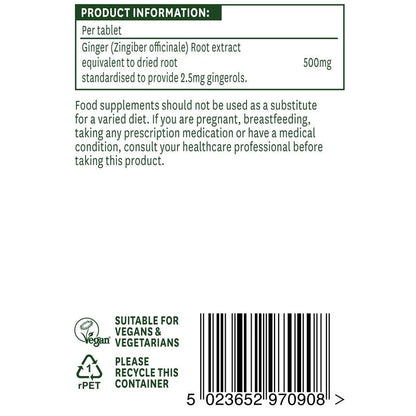 Natures Aid Ginger Root 500mg 90 Tablets