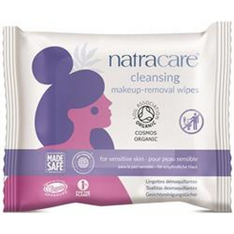 Natracare Cleansing Make-Up Removal Wipes For Sensitive Skin 20 Wipes