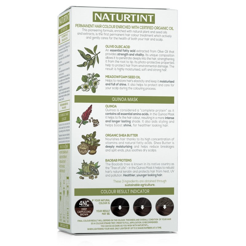 Naturtint Permanent 4NC Deep Cappuccino Brown 170ml