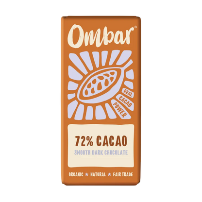 Ombar 72% Cacao Organic Vegan Dark Chocolate