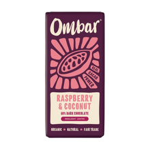Ombar 60% Dark Chocolate Raspberry & Coconut Centres 70g