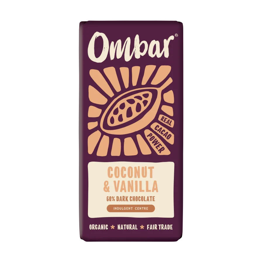 Ombar 60% Dark Chocolate Coconut & Vanilla Centres 70g
