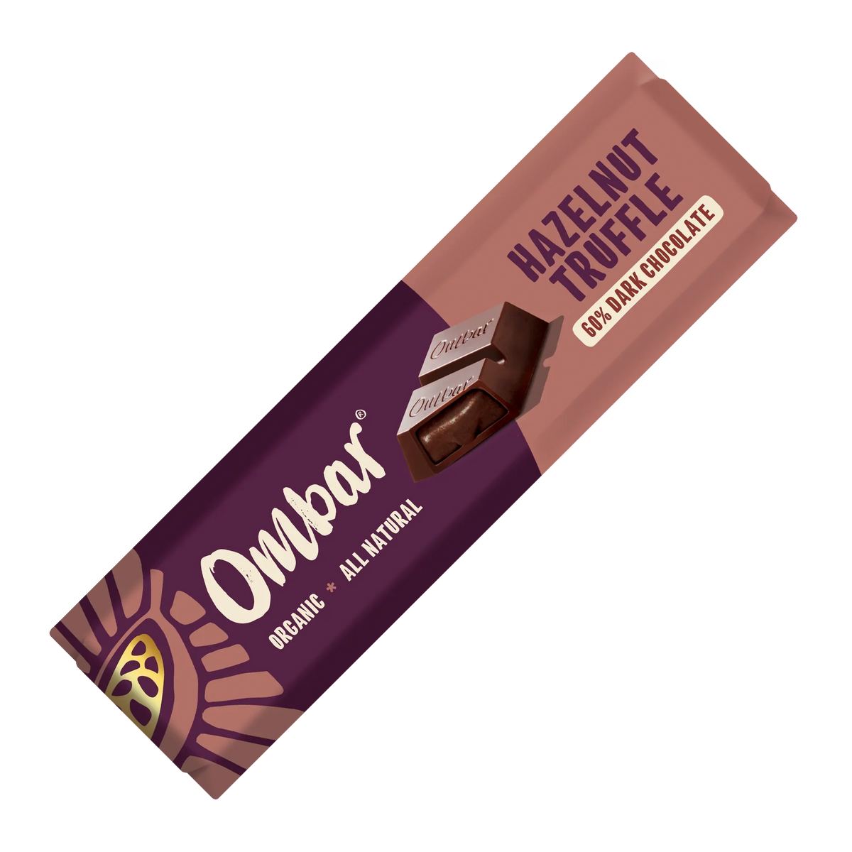 Ombar Hazelnut Truffle Filled Chocolate Bar 42g