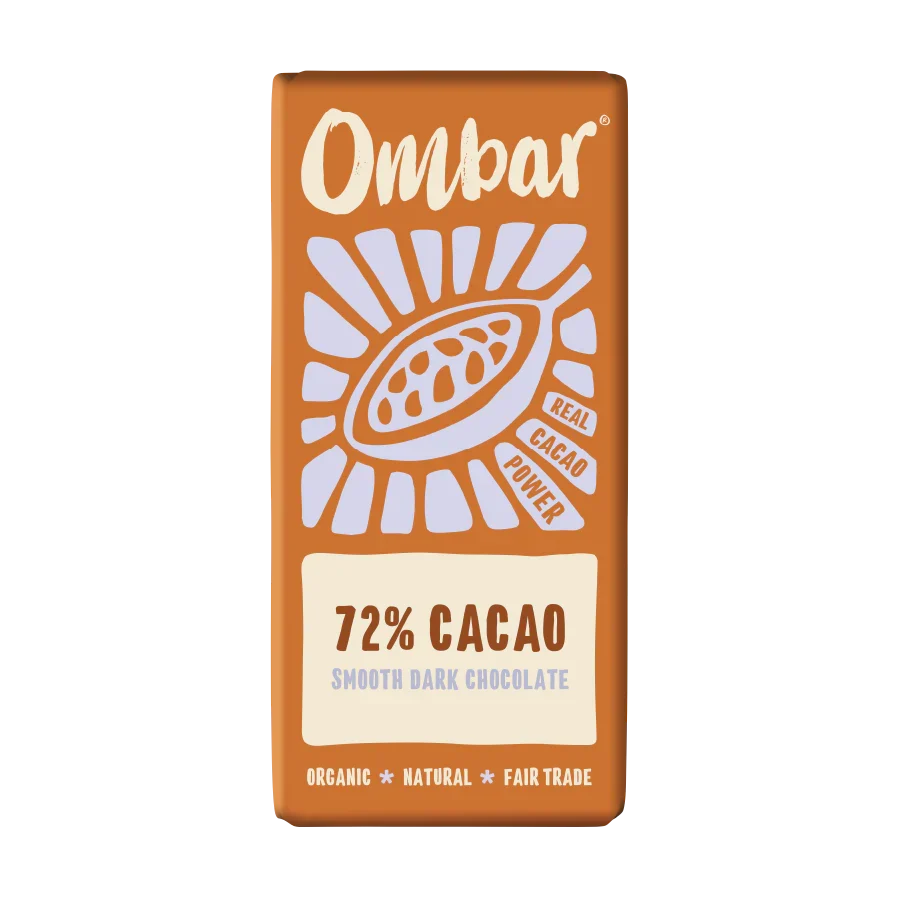 Ombar 72% Cacao Organic Vegan Dark Chocolate