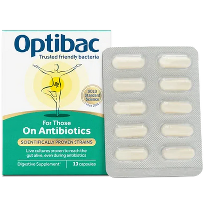 Optibac Probiotics For Those on Antibiotics 10 Capsules