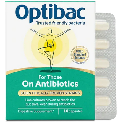 Optibac Probiotics For Those on Antibiotics 10 Capsules