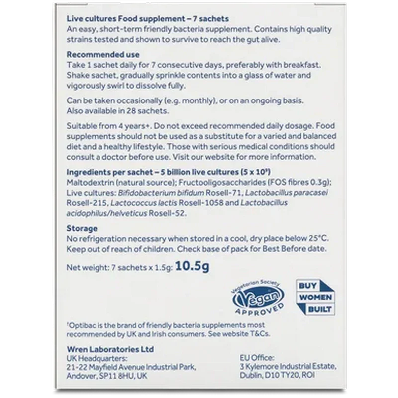 Optibac Probiotics One Week Flat