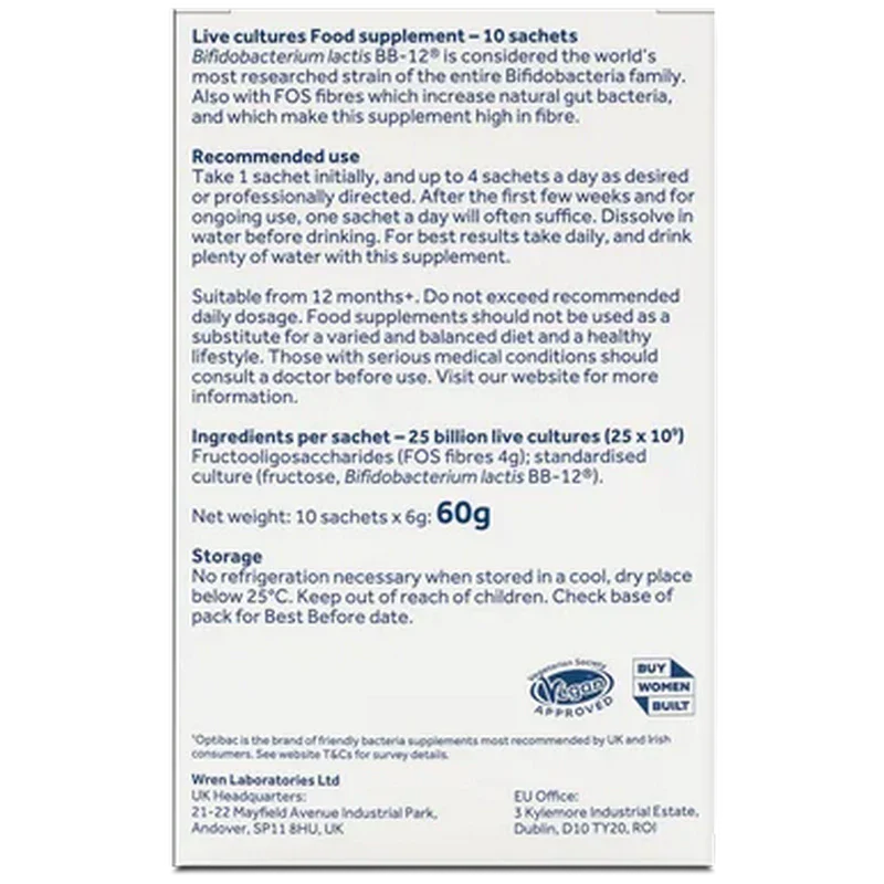 Optibac Probiotics Bifido & Fibre