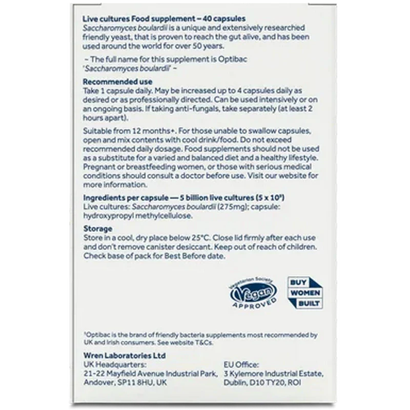 Optibac Probiotics S. Boulardii