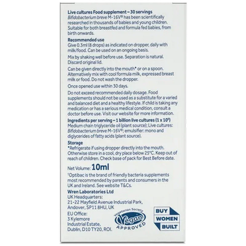 Optibac Probiotics Baby Drops 10ml