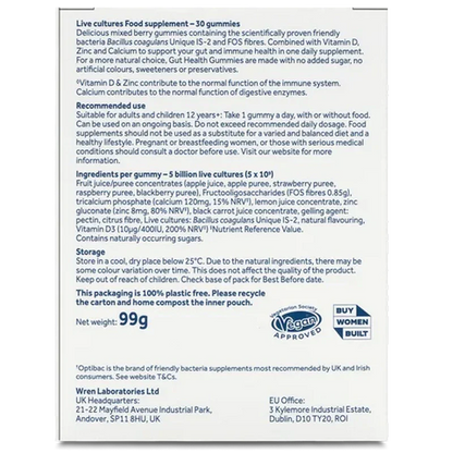 Optibac Probiotics Gut Health Gummies 30 Gummies