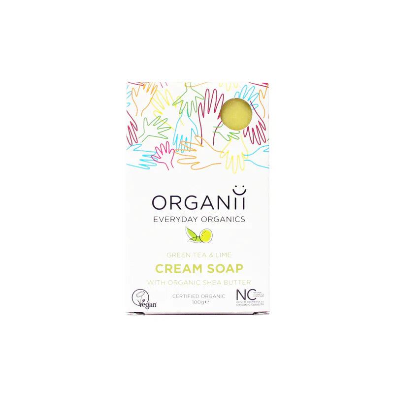 ORGANII Cream Soap - Green Tea & Lime 100g