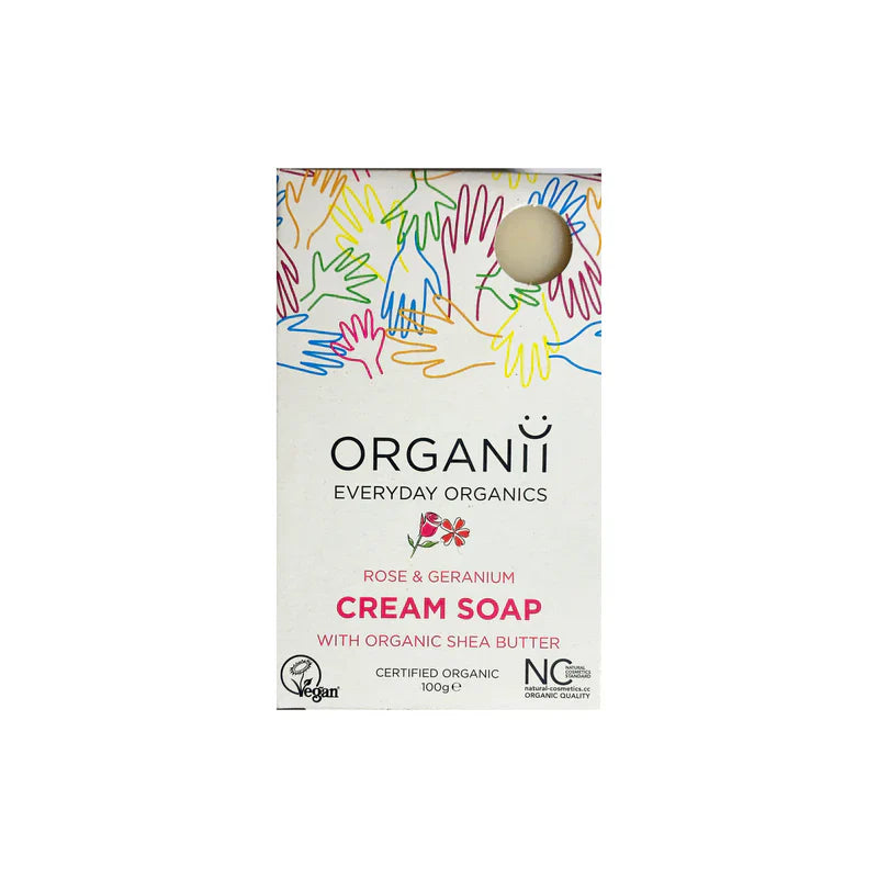 ORGANII Cream Soap - Rose & Geranium 100g