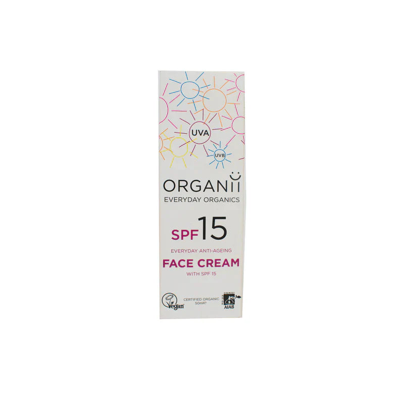 ORGANII SPF15 Anti Ageing Facial Sun Cream 50ml