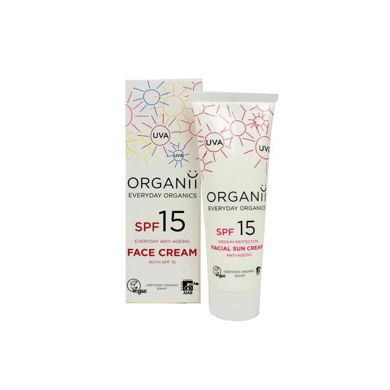 ORGANII SPF15 Anti Ageing Facial Sun Cream 50ml
