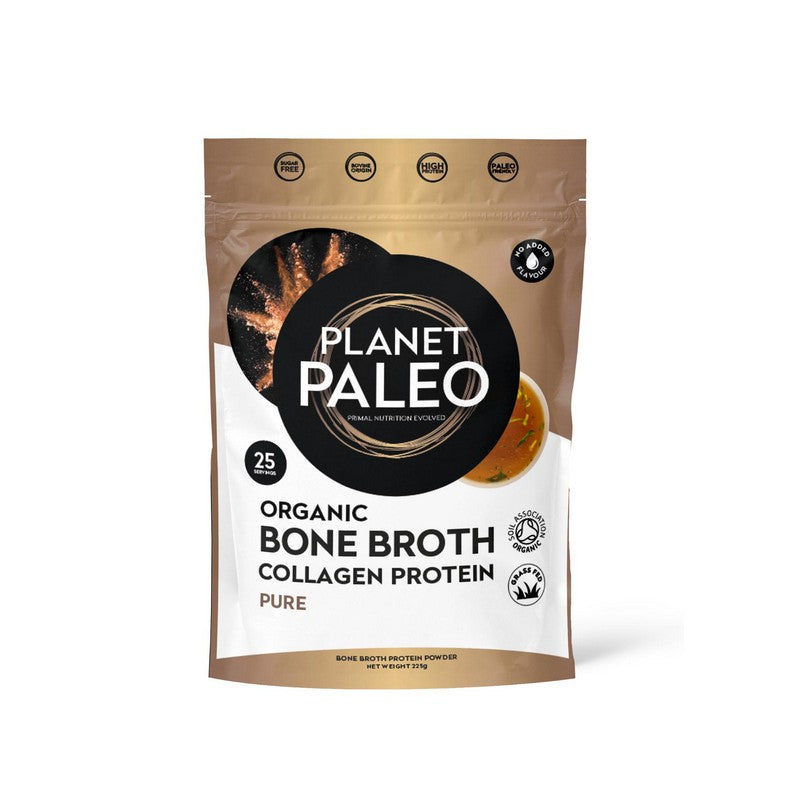 Planet Paleo Organic Bone Broth Collagen Protein Pure 225g