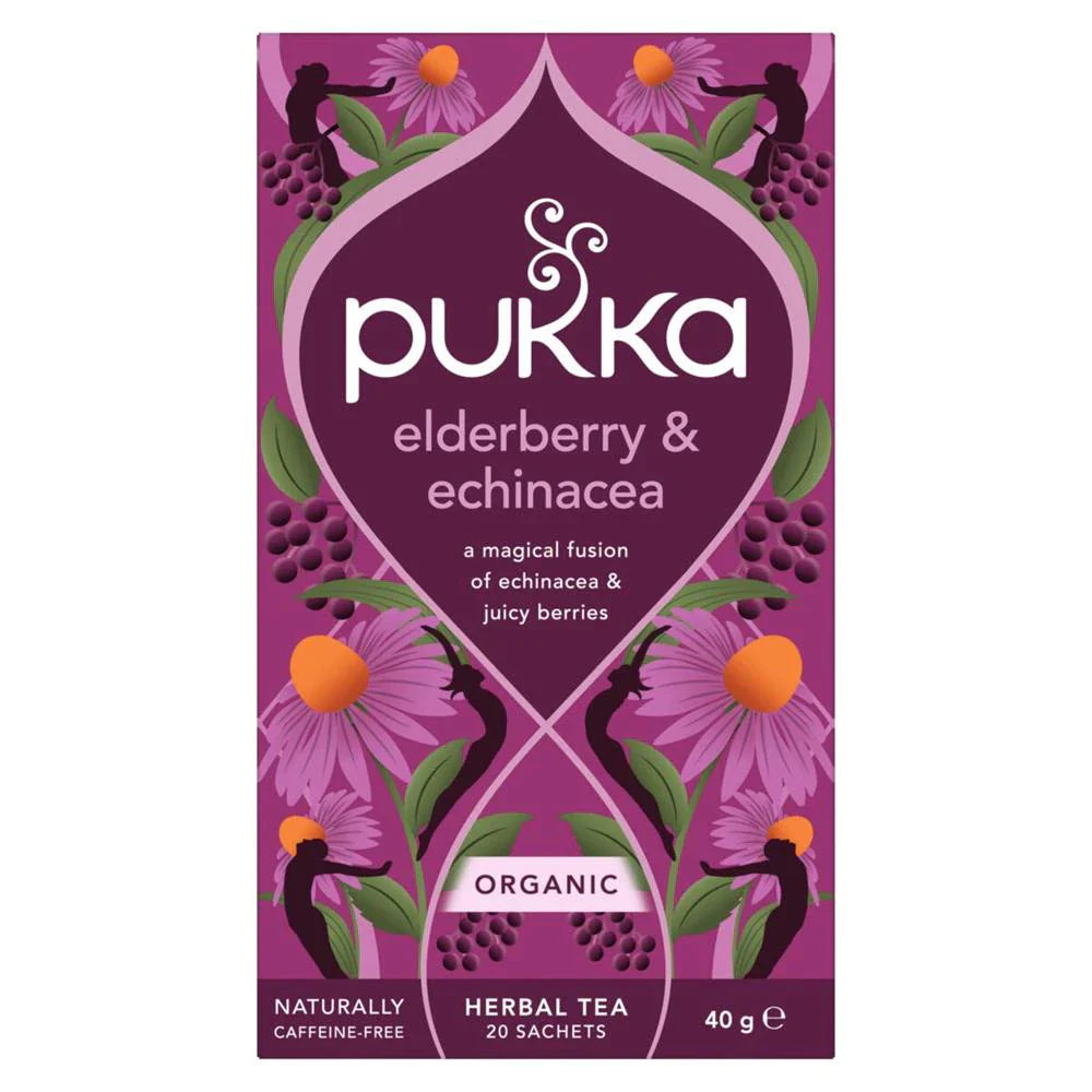 Pukka Elderberry & Echinacea Organic Herbal Tea 20 sachets