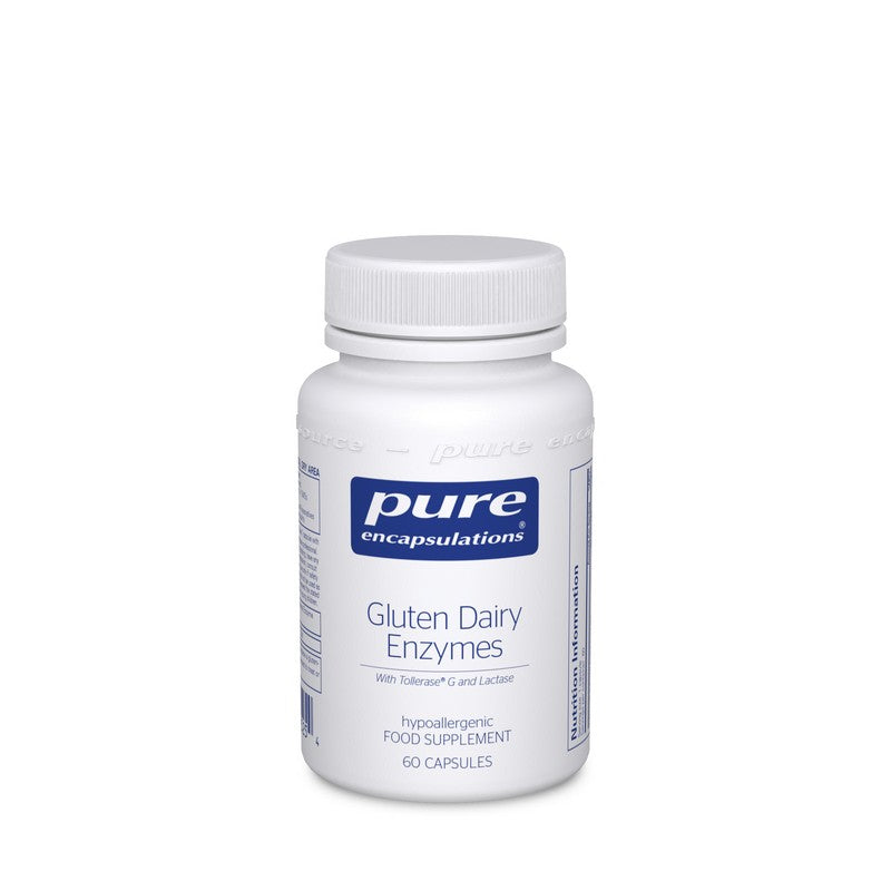 Pure Encapsulations Gluten Dairy Enzymes 60 Capsules