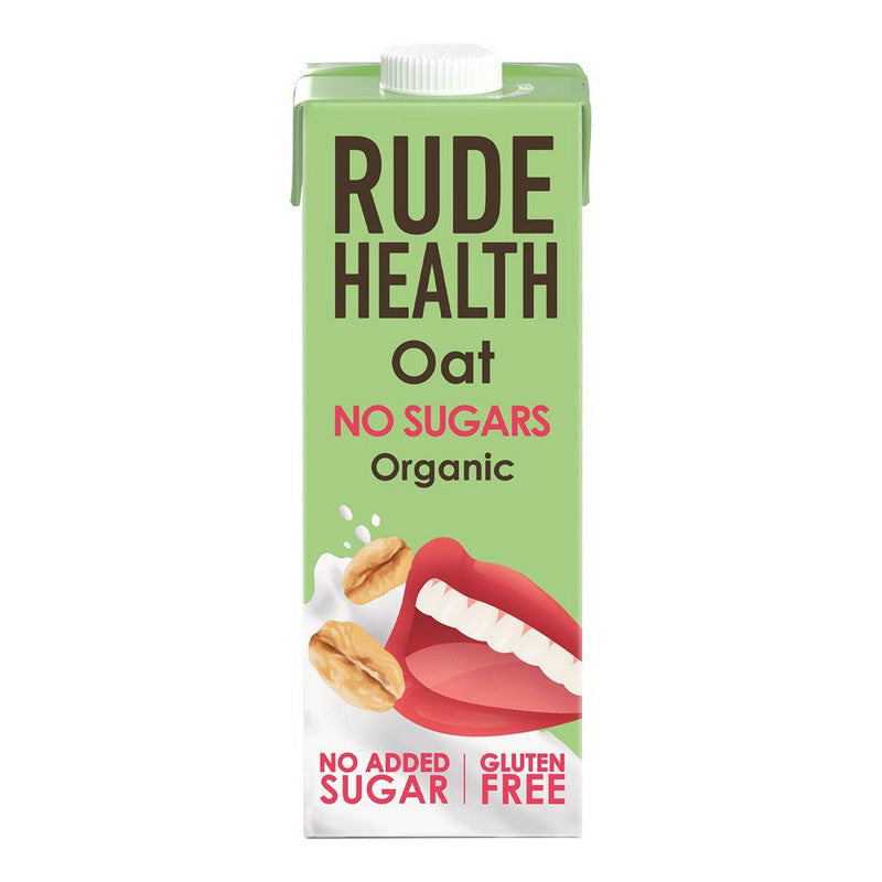 Rude Health No Sugars Oat Dairy Free Gluten Free Vegan Organic Non GMO 1 Litre