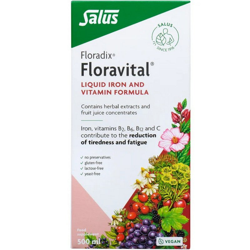 Floradix Floravital Yeast & Gluten Free Liquid Iron Formula