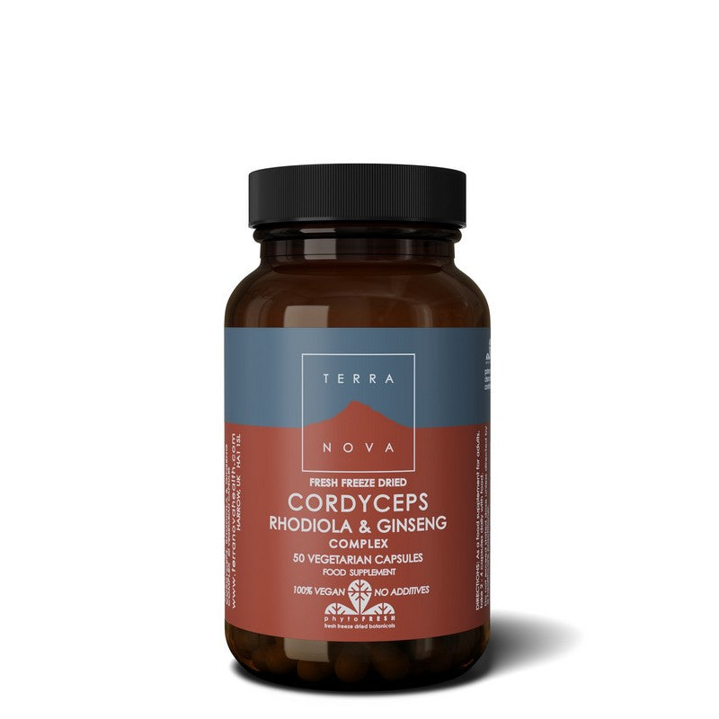 Terranova Cordyceps, Rhodiola & Ginseng Super-Blend 50 Veg Capsules