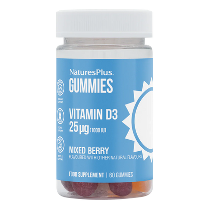 Natures Plus Vitamin D3 25 mcg 60 Gummies