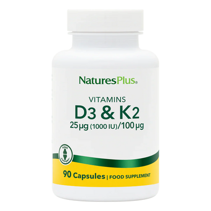 Natures Plus Vitamin D3 1,000iu K2 100 mcg 90 Capsules