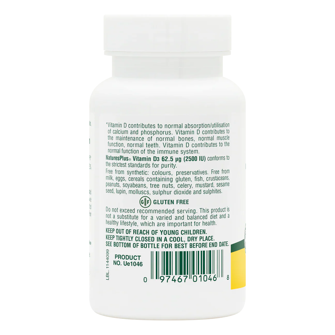 Natures Plus Vitamin D3 2500iu 90 Softgels