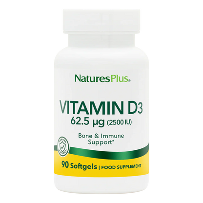 Natures Plus Vitamin D3 2500iu 90 Softgels