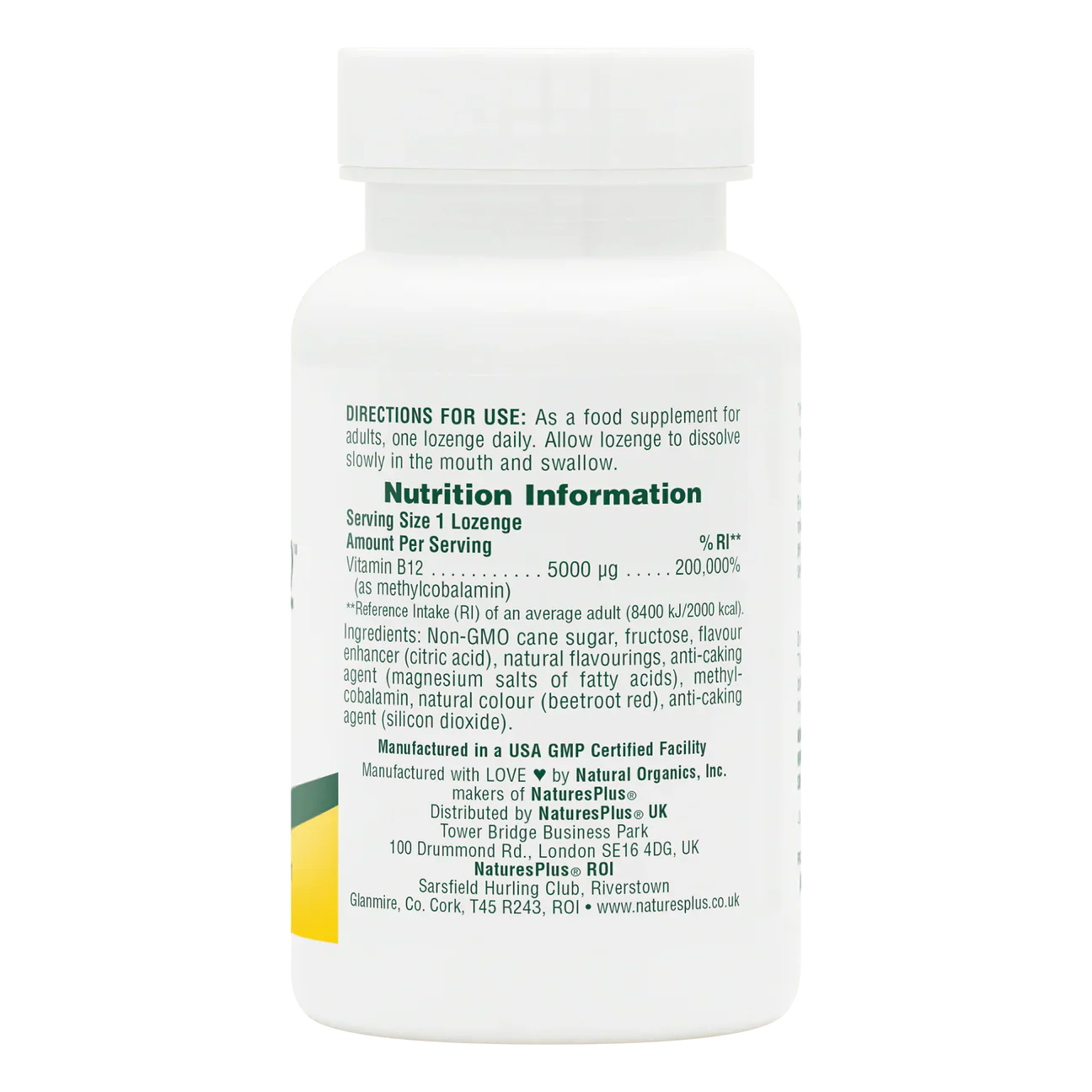 Natures Plus Shot-O-B12 5000 mcg 30 Lozenges