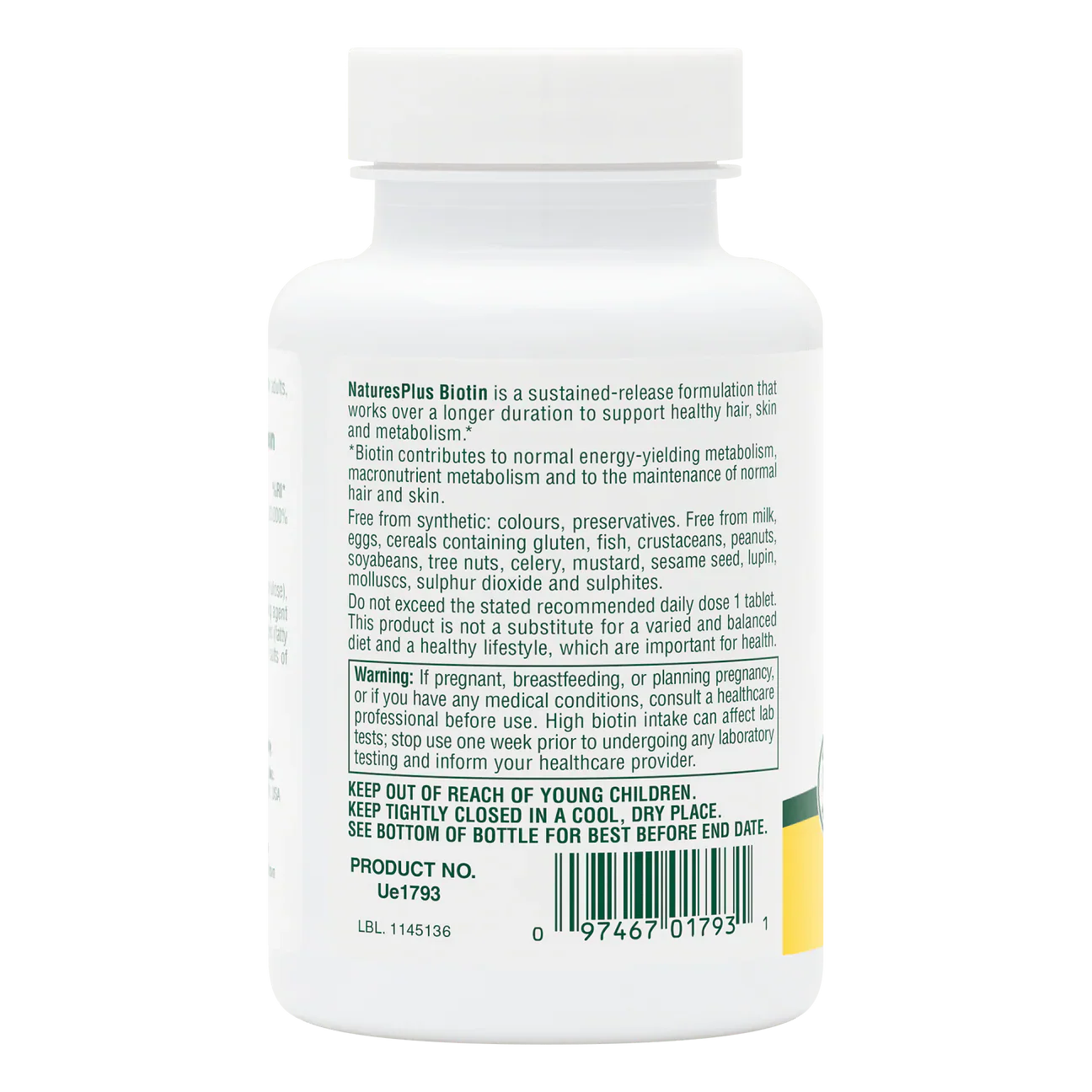 Natures Plus Biotin 10mg Sustained Release 90 Tablets