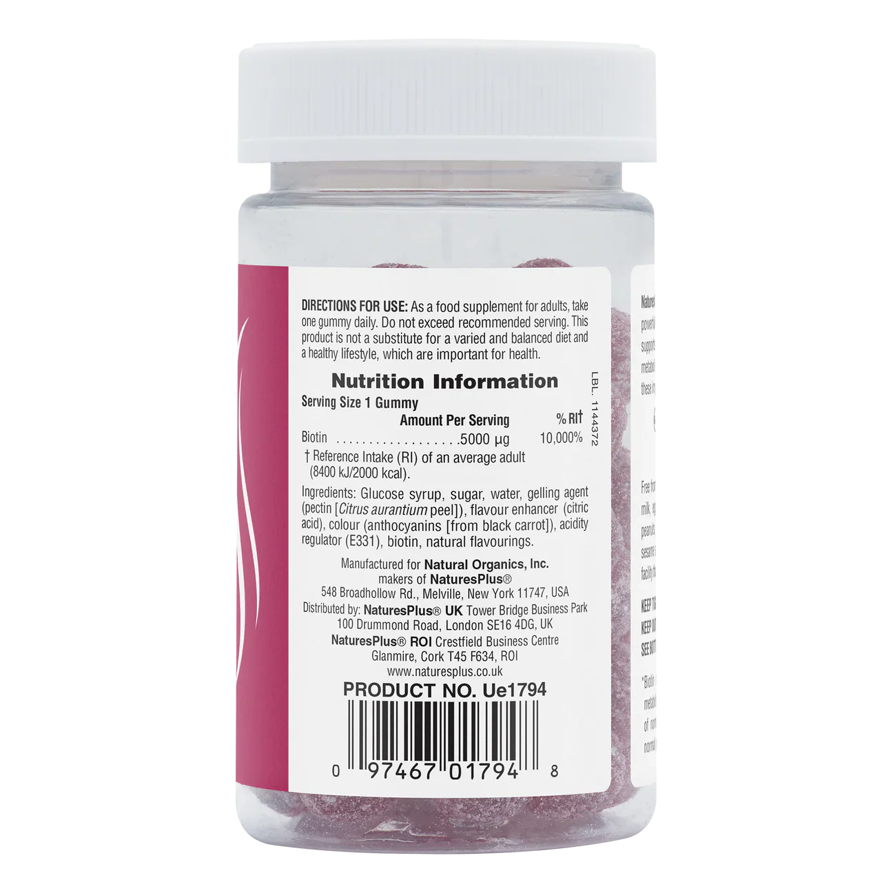 Natures Plus Biotin 5000 mcg 60 Gummies