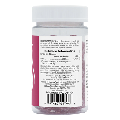 Natures Plus Biotin 5000 mcg 60 Gummies
