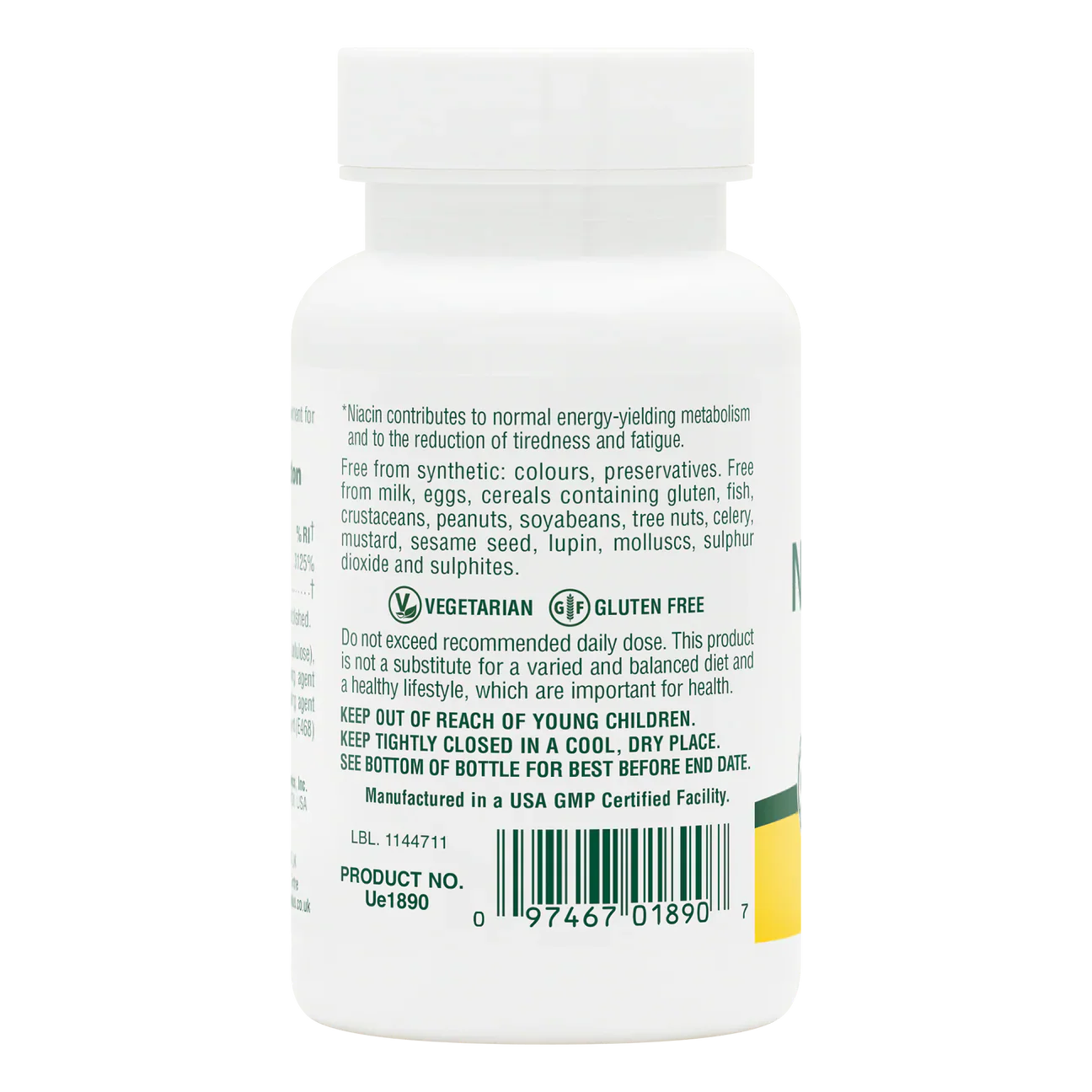 Natures Plus Nicotinamide 500mg 90 Tablets