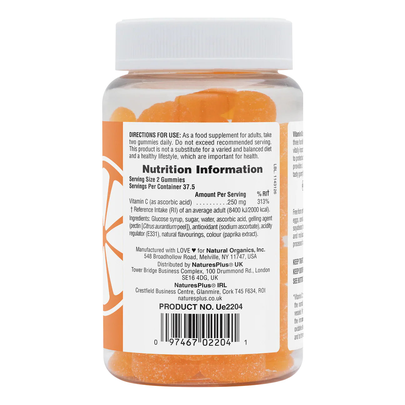 Natures Plus Vitamin C 250mg 75 Gummies