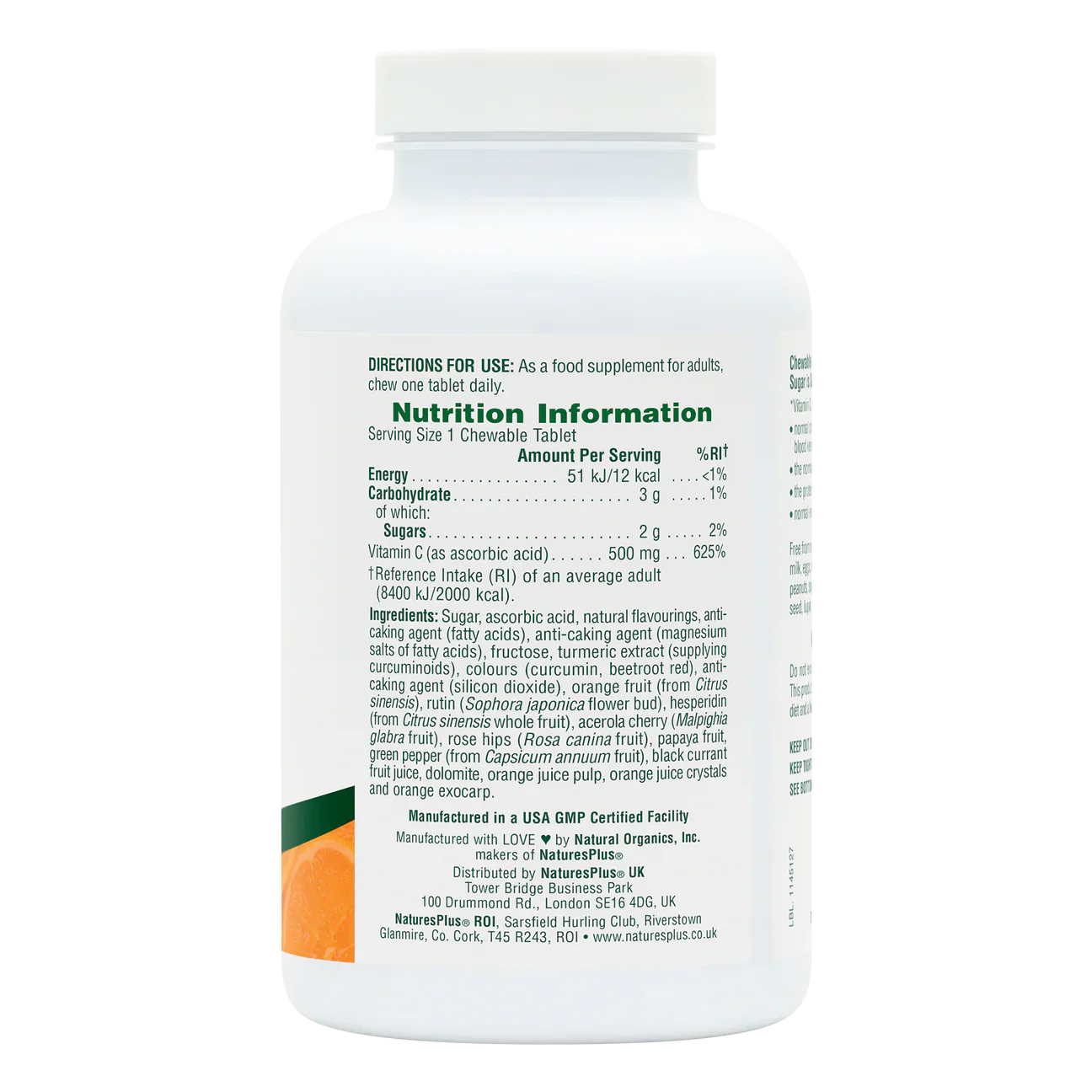 Natures Plus Orange Juice C 500mg 90 Chewables