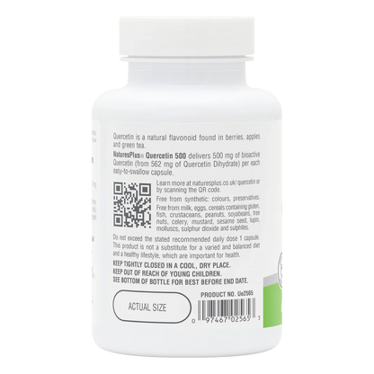 Natures Plus Quercetin 500mg 60 Capsules