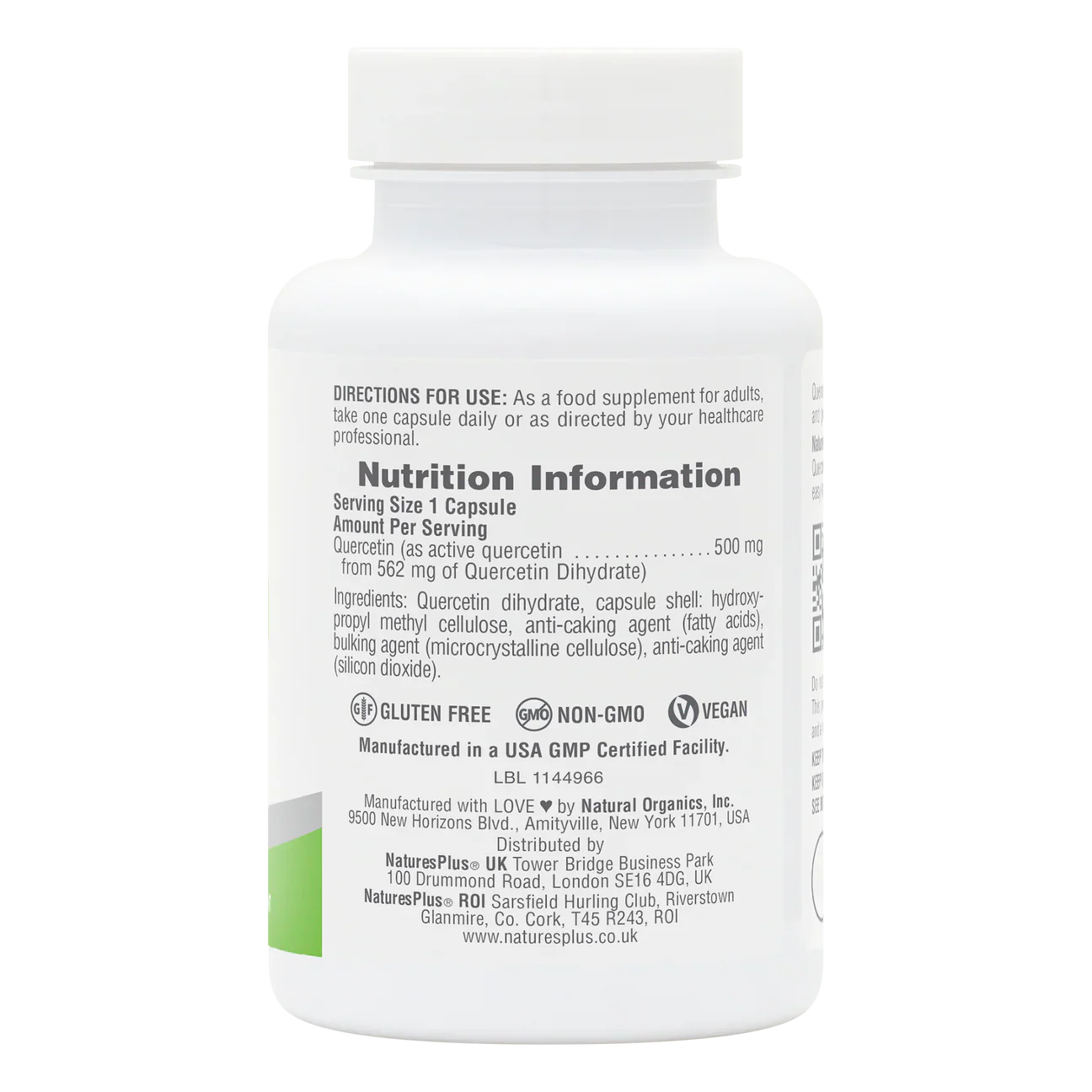 Natures Plus Quercetin 500mg 60 Capsules
