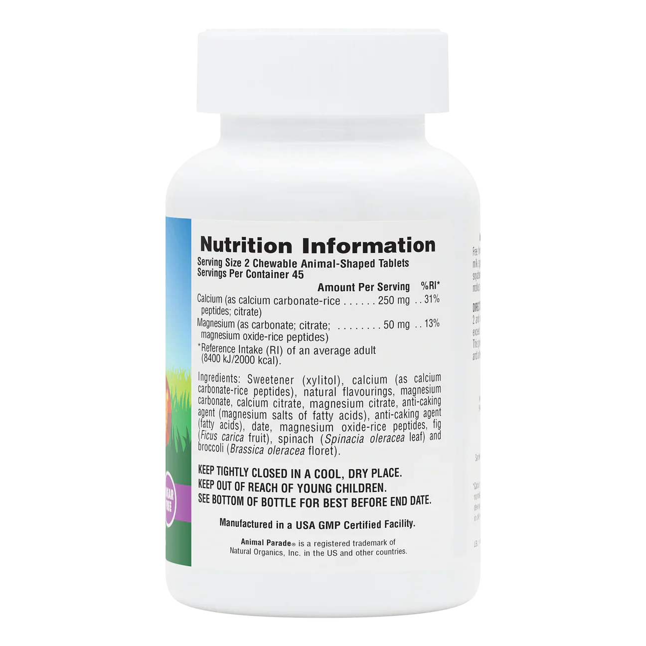 Natures Plus Animal Parade Sugar Free Calcium 90 Chewables