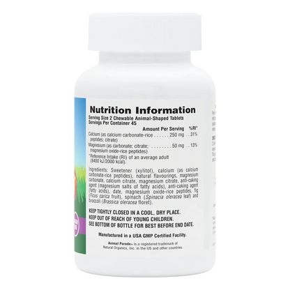 Natures Plus Animal Parade Sugar Free Calcium 90 Chewables