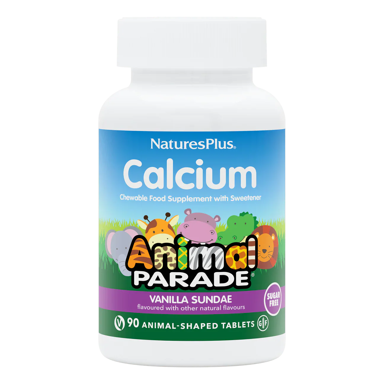 Natures Plus Animal Parade Sugar Free Calcium 90 Chewables