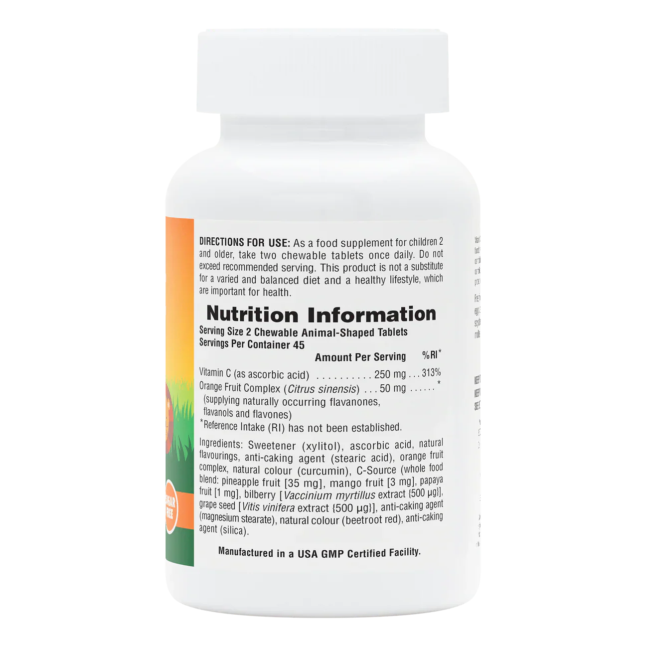 Natures Plus Animal Parade Sugar Free Vitamin C 90 Chewables