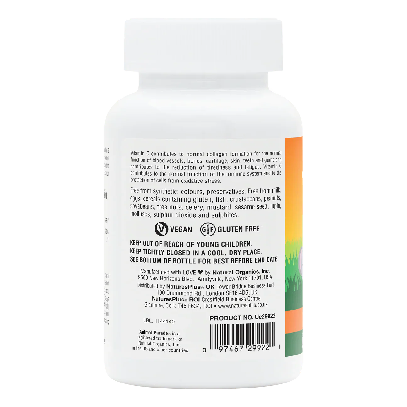 Natures Plus Animal Parade Sugar Free Vitamin C 90 Chewables