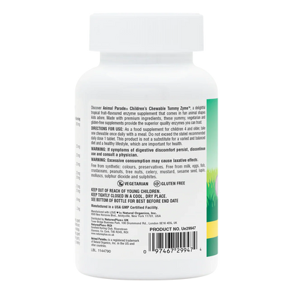 Natures Plus Animal Parade Tummy Zyme 90 Chewables