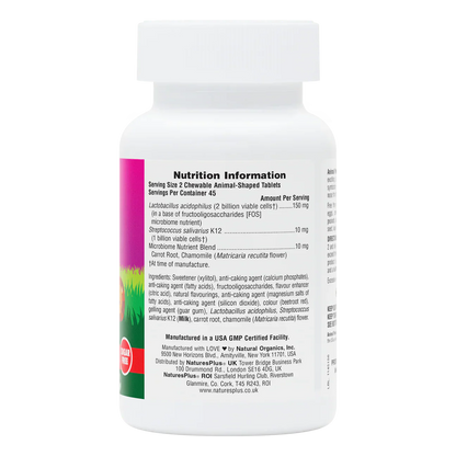 Natures Plus Animal Parade Inner Ear Support 90 Chewables