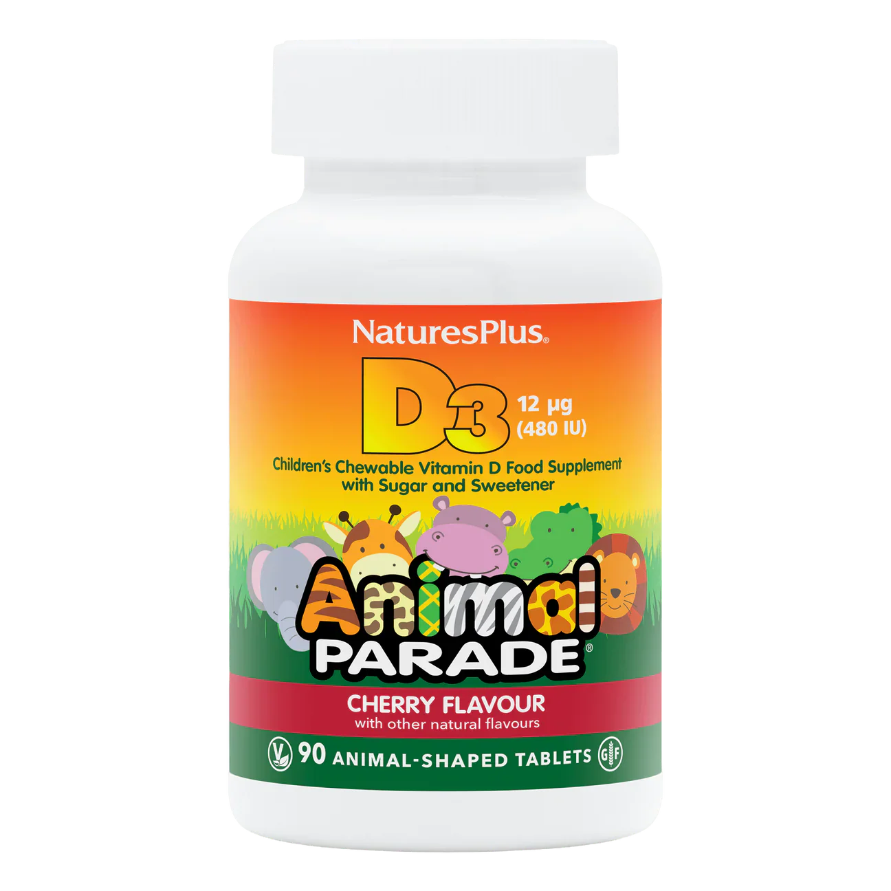 Natures Plus Animal Parade Vitamin D3 500iu 90 Chewables