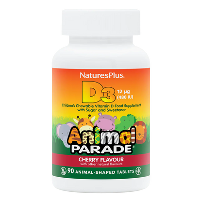 Natures Plus Animal Parade Vitamin D3 500iu 90 Chewables
