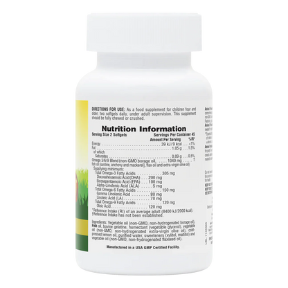 Natures Plus Animal Parade Omega 3/6/9 Junior 90 Softgels